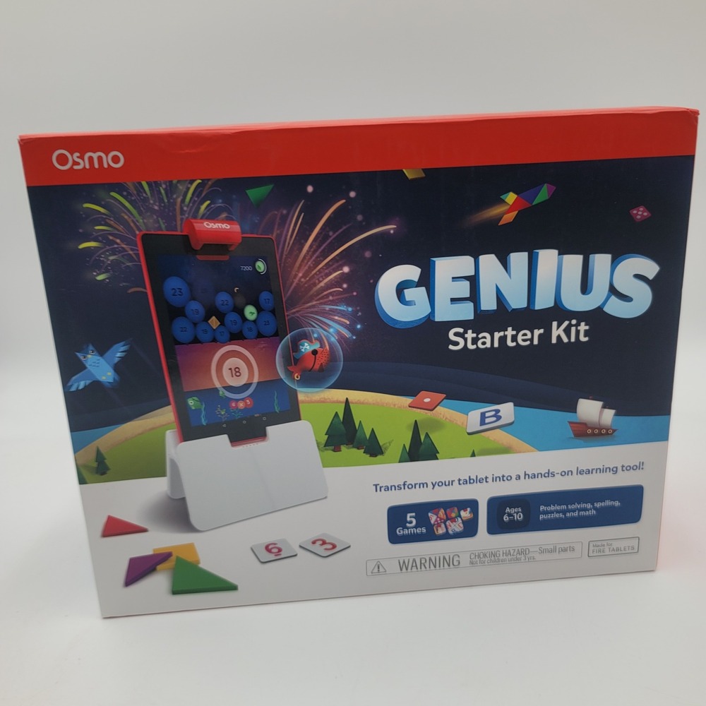 Osmo Genius Starter Kit for Fire Tablet Ages 6-10 5 Educational Learning Games